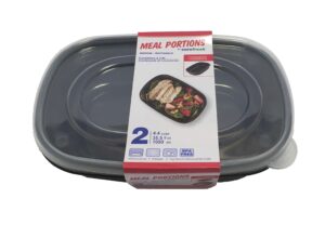 medium rectangle container & lid 4.4 cup (2-pack)