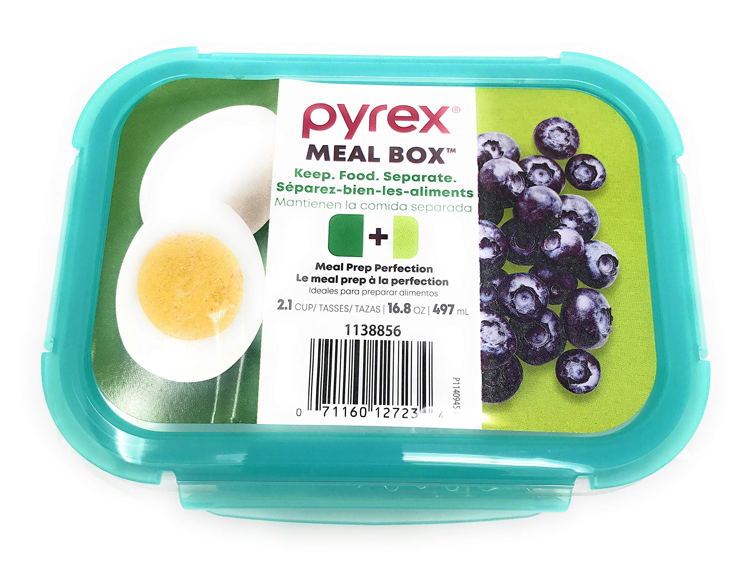 PYREX Divided Glass Storage Rectangle Small, 1 EA