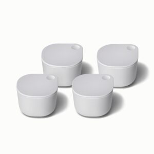 caraway 4pc dot inserts - dash ramekins w/lid - easy to store, non toxic - perfect for sauces, garnish, & small snack or sides