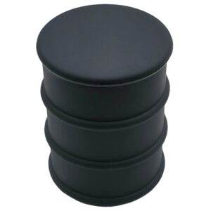 vitakiwi 1pc 500ml large barrel silicone concentrate container non-stick food storage jar (black)