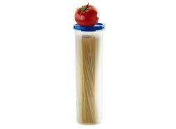 tupperware round spaghetti dispenser container, bold n blue seal (4-3/4 cup capacity)