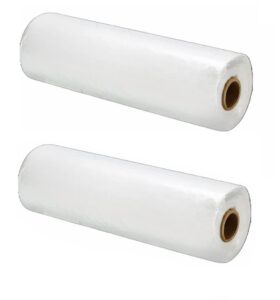 ecoquality 10x15 plastic produce bags on a roll 500 bags/roll- food storage roll bags, clear plastic bags for vegetables, food, fruits, bread, pet waste bags, grocery bags, supermarket bags (1)