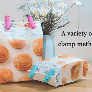 DS. Distinctive Style Bag Clips for Food Storage 12 Pieces Bag Cinches for Bread Quick and Easy to Use