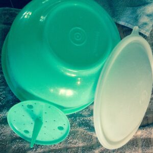 Vintage Tupperware Jadite Green 3-Piece Crisp-It Lettuce Keeper