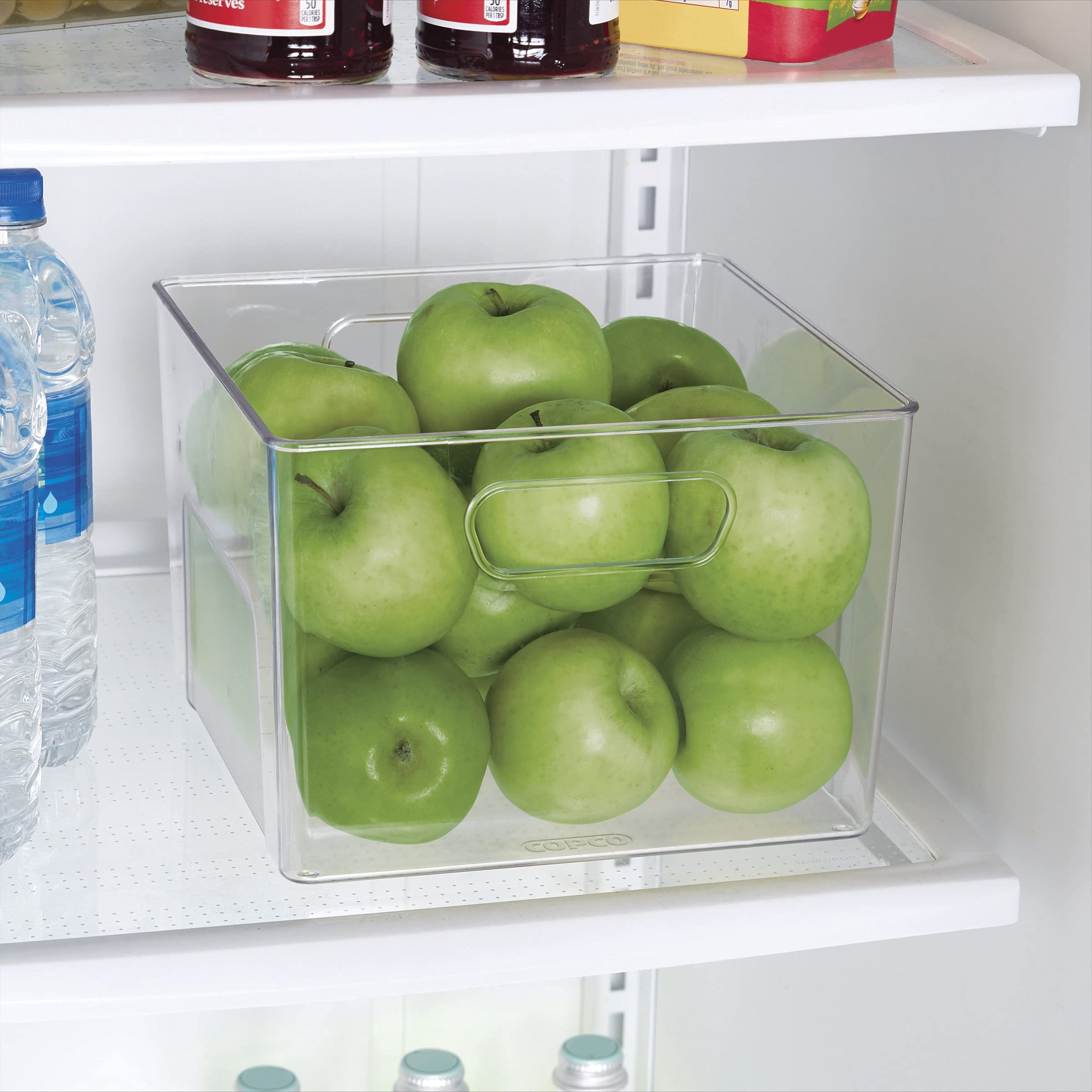 Copco Square Clear Bin, 8.5 x 8.5 x 6-Inch, for Kitchen, Fridge, Pantry, Laundry, and More