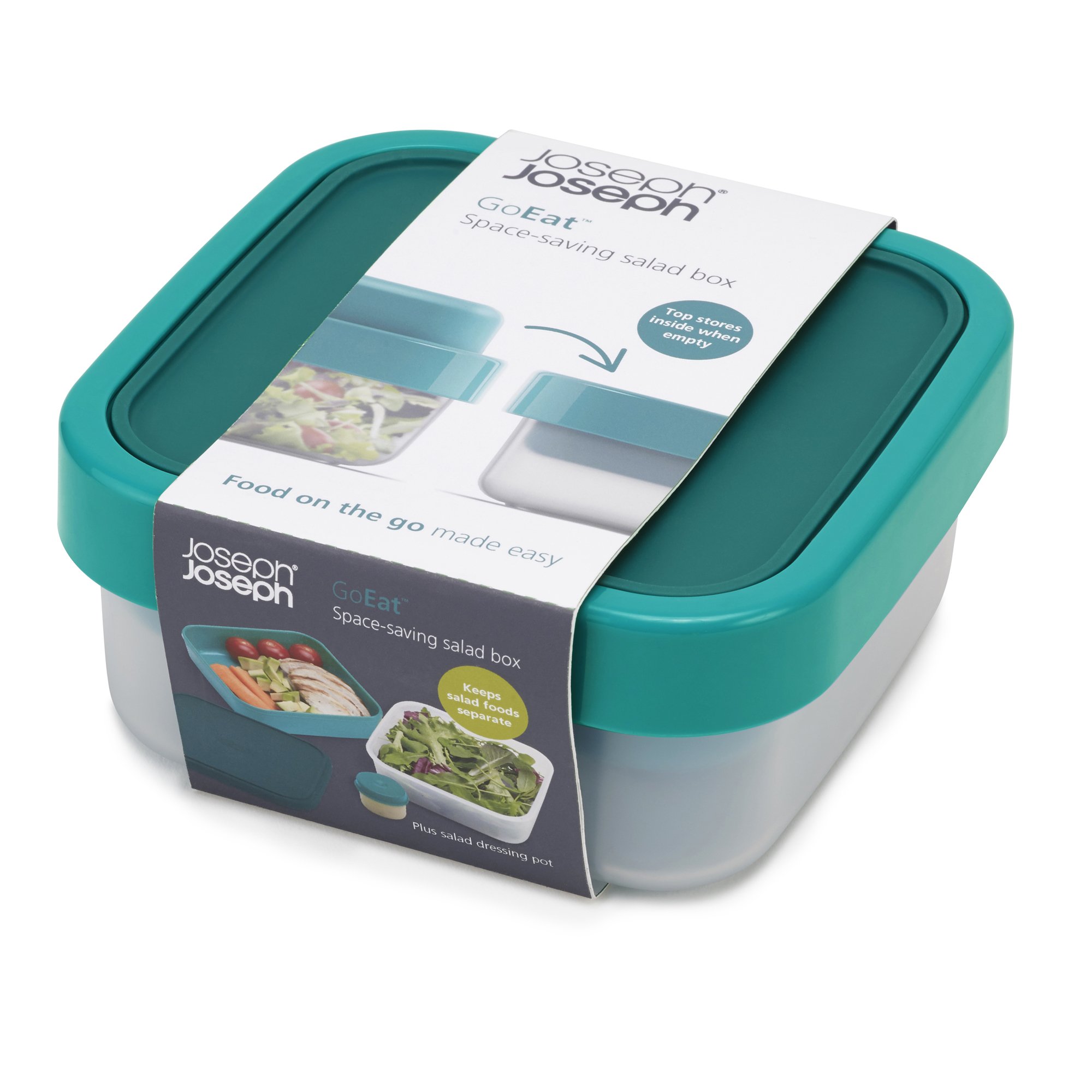 Joseph Joseph GoEat Compact 3-in-1 Salad Box, Teal