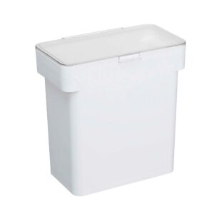 yamazaki home tower airtight food container with measuring cup wh space saving one size white