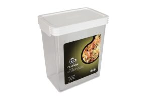 click clack kitchen essentials 2.5 quart airtight container, white lid