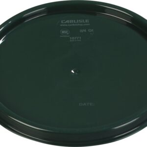 Carlisle FoodService Products Storplus Round Food Storage Container Lid with Stackable Design for Catering, Buffests, Restaurants, Polycarbonate, 2-4 Quarts, Forest Green