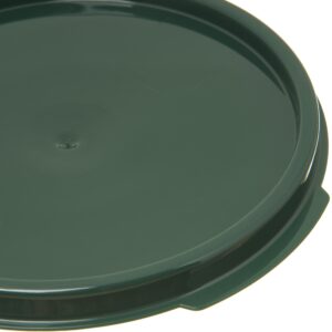 Carlisle FoodService Products Storplus Round Food Storage Container Lid with Stackable Design for Catering, Buffests, Restaurants, Polycarbonate, 2-4 Quarts, Forest Green