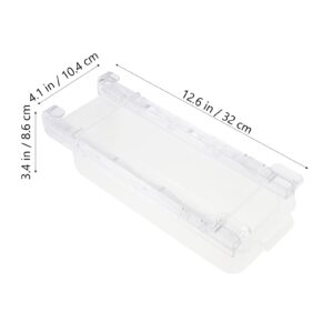 1pc Refrigerator Storage Box Crisper Tray Chillpod Organizadores Fresh Orginizer Drawer Design Tidy Refrigerator Square Freezer Fridge Cabinet Organizer Container Pp White