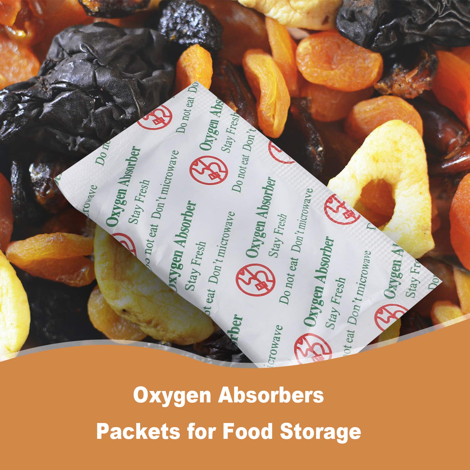 WVacFre 500cc(50Packets) Oxygen Absorbers Packets for Food,Food Grade Oxygen Absorbers for Food Storage.