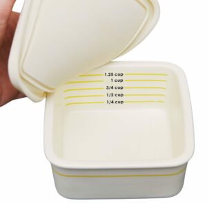 uba portion control containers set (porcelain) for diet meal prep & storage (3 pack)