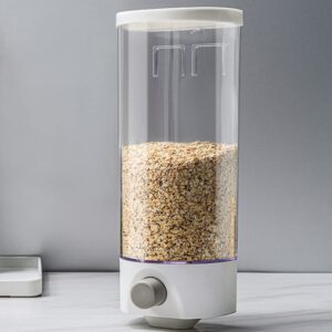 Kichvoe Rice Dispenser Wall Mount Dry Food Dispenser Grain Storage Container Cereal Dispenser Rice Bucket Rice Storage Tank Grain Canister Food Storage Organizer for Home Kitchen 1.5L