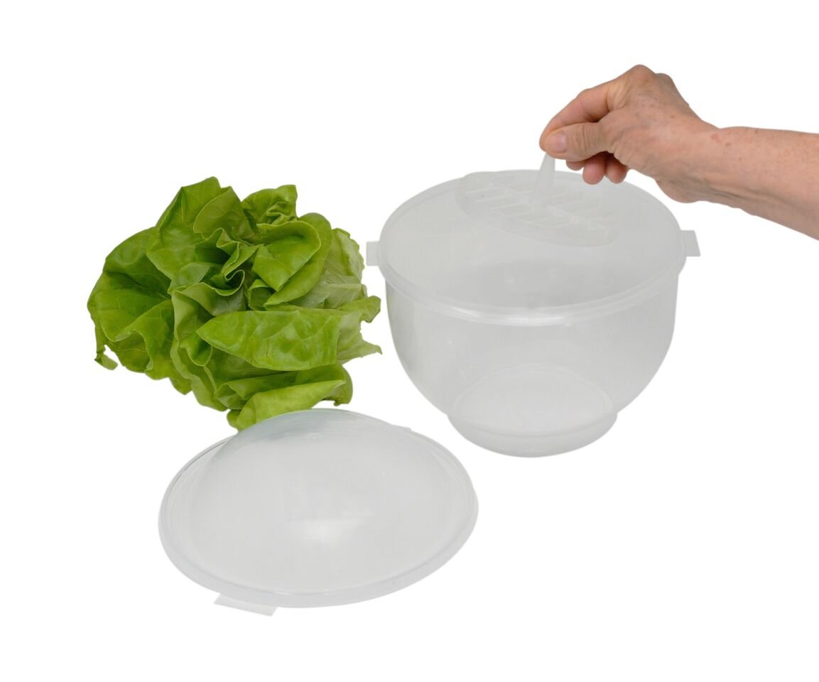 Lettuce Keeper | Vegetable and Fruit Crisper | Lettuce Crisper Salad Keeper Container Keeps your Salads and Vegetables Crisp and Fresh-7" X 8"- by Home-X