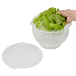 Lettuce Keeper | Vegetable and Fruit Crisper | Lettuce Crisper Salad Keeper Container Keeps your Salads and Vegetables Crisp and Fresh-7" X 8"- by Home-X