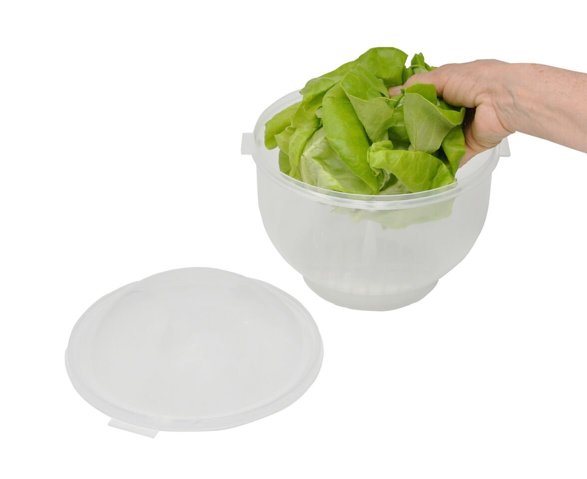 Lettuce Keeper | Vegetable and Fruit Crisper | Lettuce Crisper Salad Keeper Container Keeps your Salads and Vegetables Crisp and Fresh-7" X 8"- by Home-X