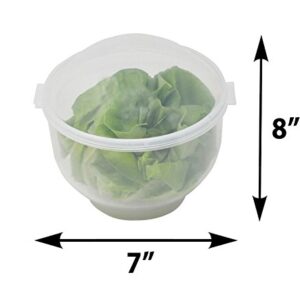 Lettuce Keeper | Vegetable and Fruit Crisper | Lettuce Crisper Salad Keeper Container Keeps your Salads and Vegetables Crisp and Fresh-7" X 8"- by Home-X