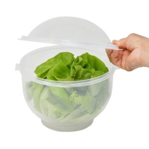 Lettuce Keeper | Vegetable and Fruit Crisper | Lettuce Crisper Salad Keeper Container Keeps your Salads and Vegetables Crisp and Fresh-7" X 8"- by Home-X