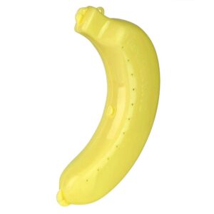 banana protector box cute 3 colors fruit banana protector box holder case lunch container storage new (yellow)