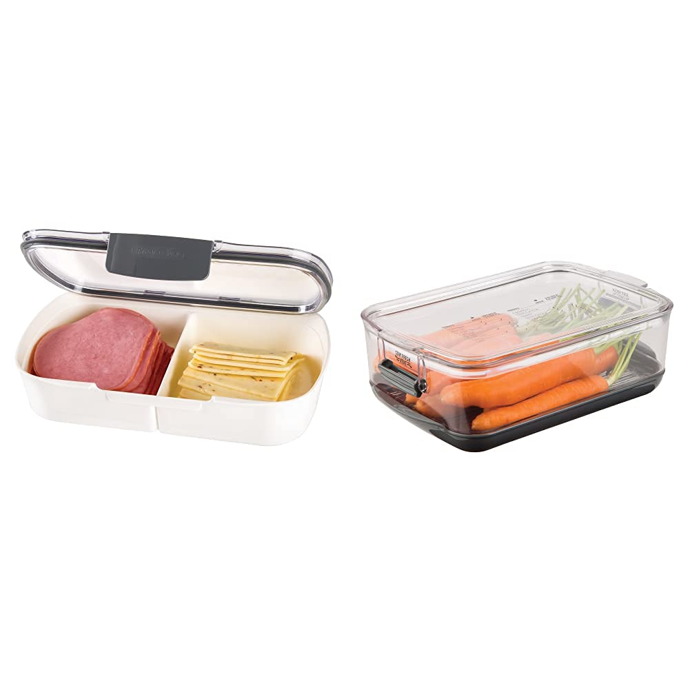 Prepworks Split Deli ProKeeper (11.75 Inches Long) and Produce ProKeeper (3 Quart) Bundle