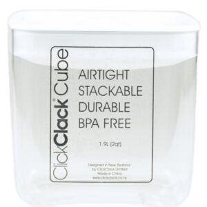 ClickClack Cube Storage Container, 2-Quart