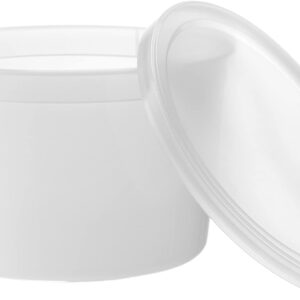 Nicole Fantini Deli Containers with Lids 64oz. Leakproof 20 Sets BPA-Free Plastic Food Storage Cups Clear Airtight Takeout Container Heavy-Duty, Microwaveable Freezer Safe Disposable/Reusable