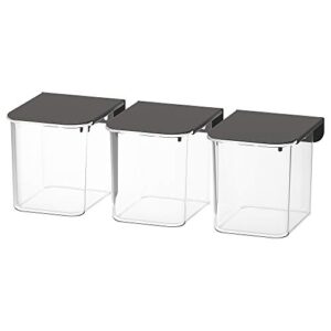 ikea skådis container with lid, gray