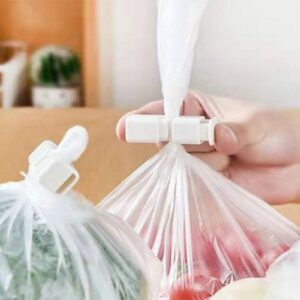 10 Snack Bag Clips, Bread Bag Clips, Moisture-Proof Clips, Milk Powder Bag Pressure Seal Clips, A Variety of Colors, Suitable for Life. 10Off-White