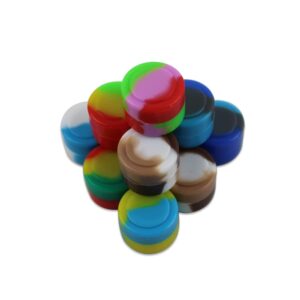 ooDuo 2ml Silicone Containers Wax 100pcs Non-Stick Mini Round Kitchen Jar Multi Use Storage Cream Bottle Random Color