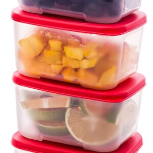 Quicker Defrost- Reusable Freezer Containers with Lids Set of 4-23.5 oz. for Soups, Leftovers, Meal Prep, Food Storage Airtight Food Storage Containers With Lids Plastic Freezer Containers Jars