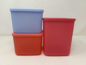 ymr for tupperware one touch round canister set of 3-1 pc 8 cups and 2pcs of 4 cups - full set