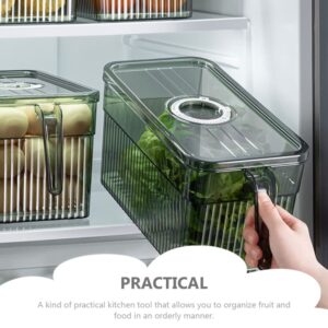 Zerodeko Plastic Storage Bins Food Storage Containers Colander with Lid Handle Fridge Trays Refrigerator Egg Organizer for Organizing Kitchen Food Snack Pantry Cabinet