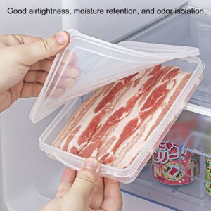 2 Pack-Bacon Keeper, Bacon Container Deli Meat Saver Cheese Cold Cuts Plastic Food Storage Containers with lids for Refrigerators,Lunch Box Christmas Cookie Holder Meal Prep Container