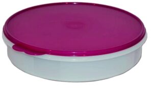 tupperware pie keeper with burgundy seal