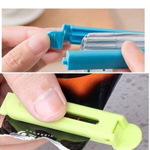 HLLMX 12 PCS Plastic Sealing Clip, Fresh-Keeping Clip, Packing Bag Clip, Sealing Clip, Food Bag Clip, Storage Clip, Suitable for Kitchen Travel, Etc 2.75/4.33/6.3inch