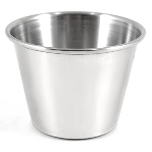 3 Pack Stainless Steel To-Go Dressing Cup and Condiment Container with Leakproof Silicone Lids.