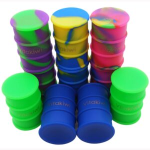 vitakiwi 26ml barrel silicone container non-stick concentrate food storage jars for wax (10)