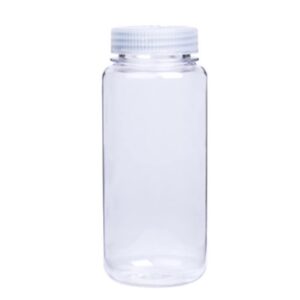 nalgene sustain tritan bpa-free wide mouth kitchen storage bottle made with material derived from 50% plastic waste, 16 oz, white