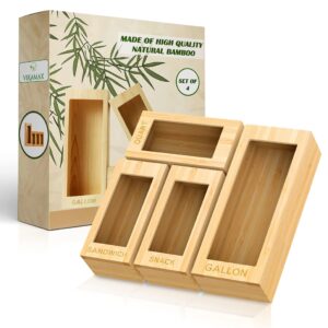 vikamax ziplock bag organizer , bamboo drawer organizer , 4 separate baggie organizer storage bag organizer bag storage organizer for kitchen drawer