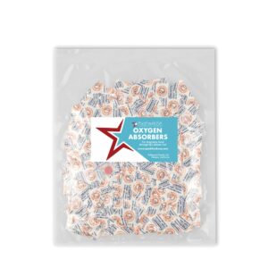 packfreshusa: 400 pack - 20cc oxygen absorber packs - food grade - non-toxic - food preservation - long-term food storage guide included - 400 pack