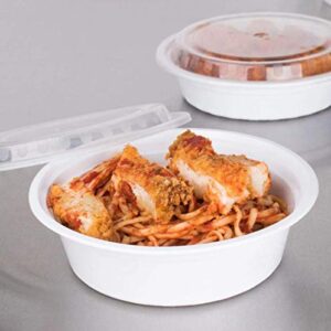 Premium Deep Round White Containers - 9" (Pack of 6) - Stackable & Leak-Proof Design | Perfect for Meal Prep, Storage & Reusable Home Organization