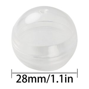 YHXiXi 30PCS 28mm Bulk Capsules Small Round Capsules Gumball Machines Vending Machine Capsules Small Clear Empty Round Capsules Cases for Gumball Containers Stands Molds Hidden Surprise Treasure