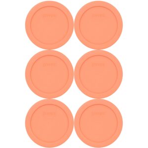 pyrex 7202-pc bahama sunset plastic food storage replacement lids - 6 pack