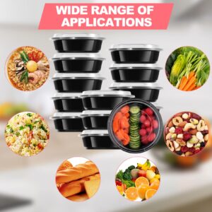 Meal Prep Container,30 Pack Food Prep Containers,28 oz Meal Prep Bowls with Lids,Reusable Food Containers with Lids,Round Plastic Lunch Containers,BPA-Free,Stackable,Microwave/Dishwasher/Freezer Safe