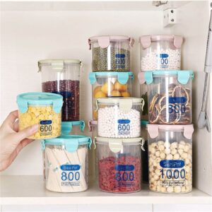 muised food storage containers with lids, 600/800/1000ml kitchen storage box sealing food preservation plastic fresh pot container for kitchen