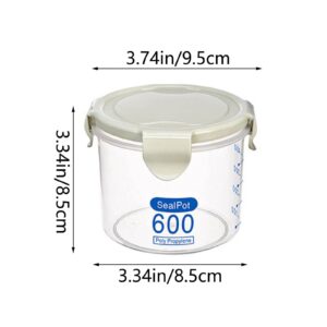 Muised Food Storage Containers with Lids, 600/800/1000ml Kitchen Storage Box Sealing Food Preservation Plastic Fresh Pot Container for Kitchen