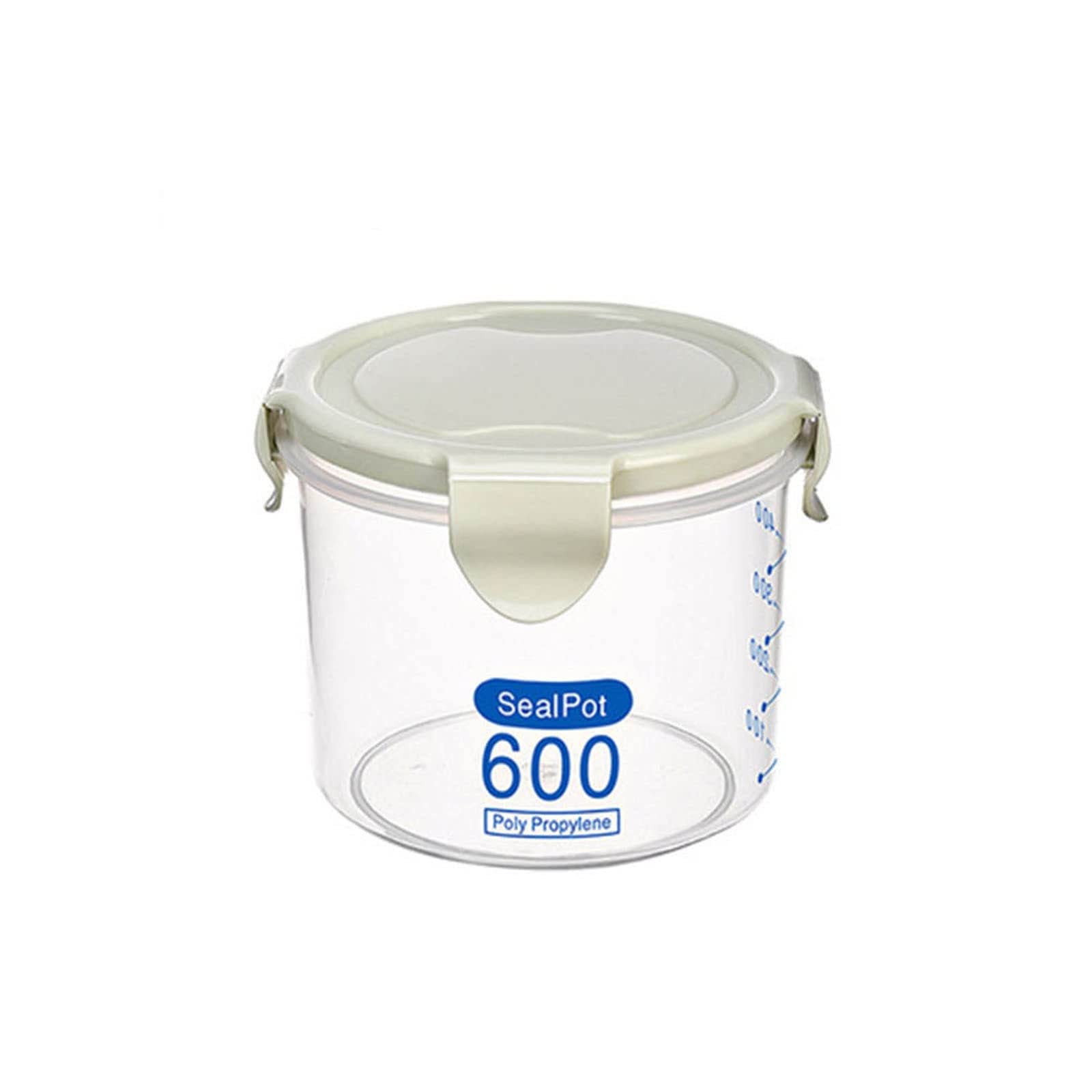 Muised Food Storage Containers with Lids, 600/800/1000ml Kitchen Storage Box Sealing Food Preservation Plastic Fresh Pot Container for Kitchen