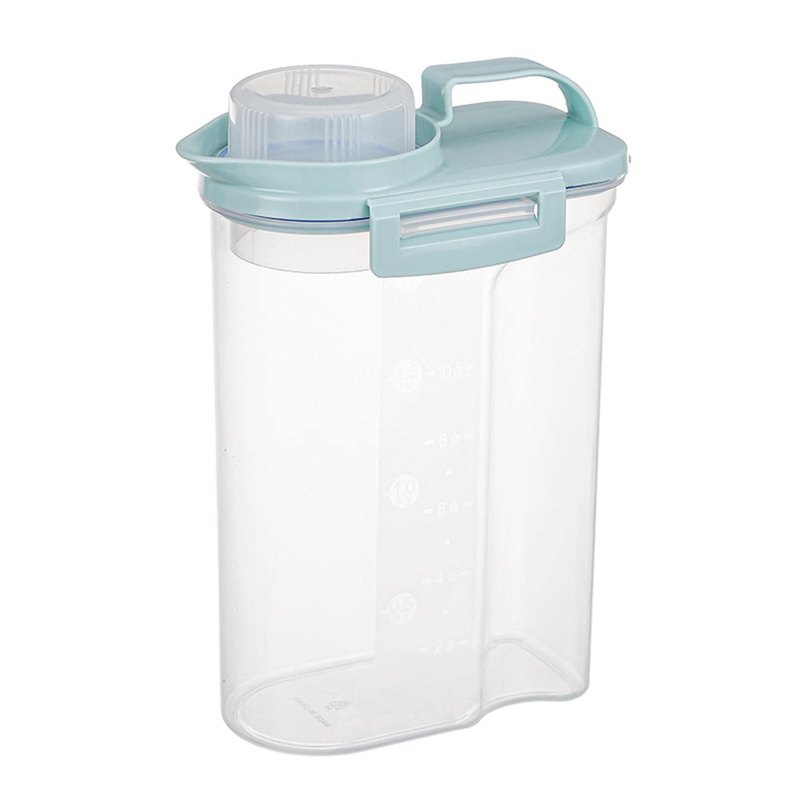 Fulenyi Rice Bin Rice Container, Airtight Cereal Container Rice Barrel Dry Grain Dispenser Thicken Rice Cylinder Clear Food Storage Box with Airtight Design Pour Spout