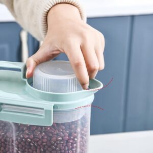 Fulenyi Rice Bin Rice Container, Airtight Cereal Container Rice Barrel Dry Grain Dispenser Thicken Rice Cylinder Clear Food Storage Box with Airtight Design Pour Spout